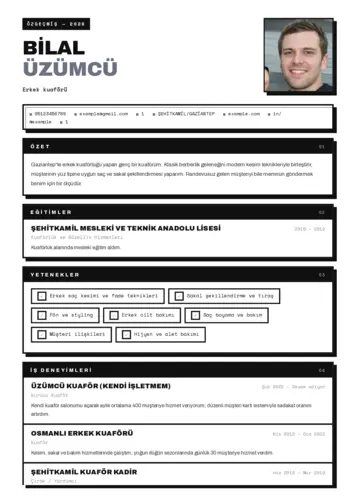 Kuaför Cv Örnekleri cv indir
